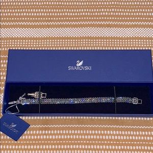 Swarovski Ladies Gray, Rhodium Plated Bracelet